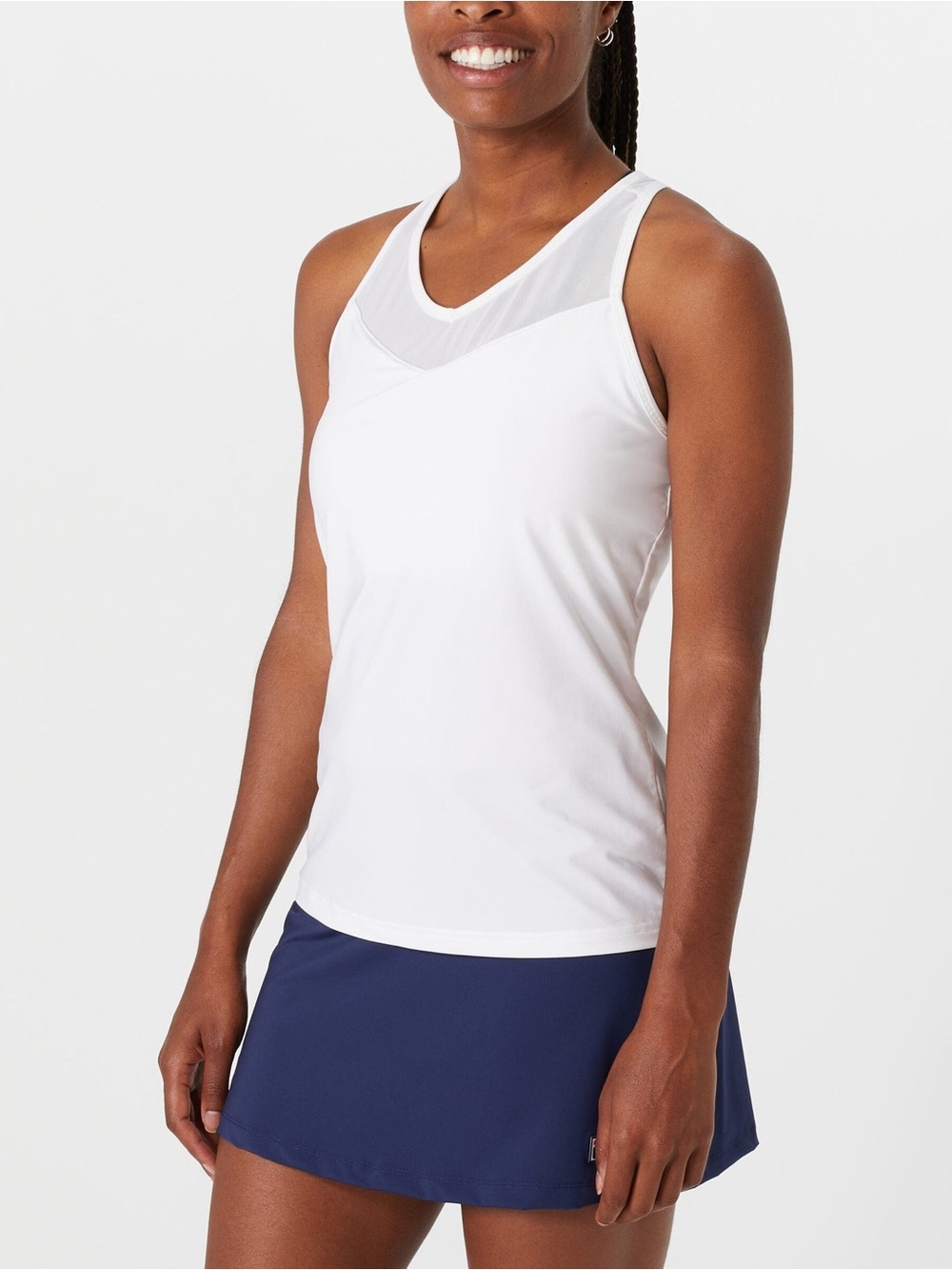 NWT FILA Women's Essentials Racerback Mesh Tank Top Tennis White Size Medium
